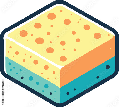 sponge for washing or cleaning