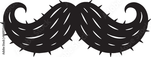 Retro black mustache silhouette for no shave november campaigns