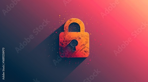 Cybersecurity protection glows red, securing digital data in a connected world for modern tech solutions