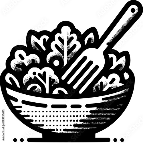 Fresh Salad Delight: A vibrant salad in a bowl, a nutritious blend of fresh lettuce leaves and vegetables, promising a healthy and flavorful meal experience.