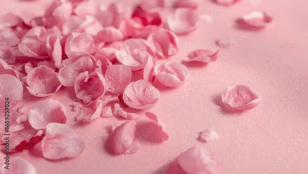 Obraz premium Soft pink petals create a romantic and delicate scene, showcasing the beauty of floral elements.