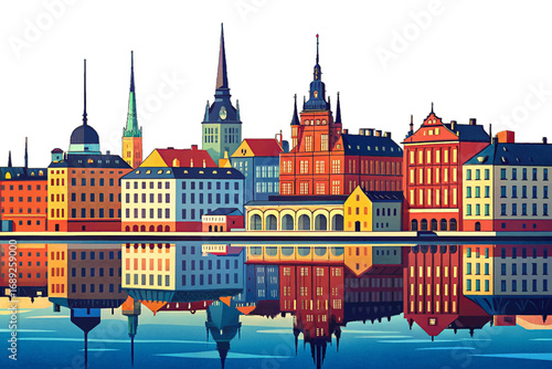 Stockholm city, Gamla Stan, waterfront skyline, Swedish culture, historic Europe travel hub