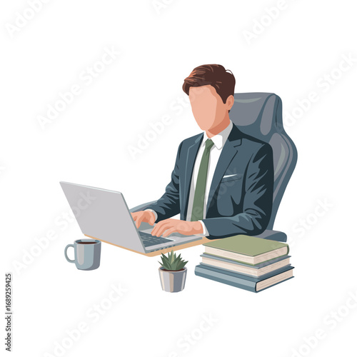 Business related remote working setup virtual team happy hour colorful flat vector illustration on white background