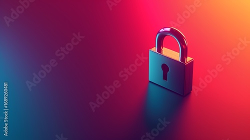 Cybersecurity protection glows red, securing digital data in a connected world for modern tech solutions