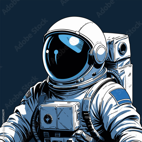 astronaut vector complete with helmet and clothing