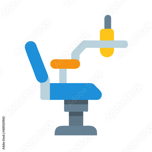 Dental chair isolated graphic design for medical care