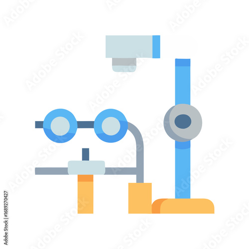 Flat vector illustration of a scientific measuring device