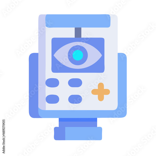 Eye scanning device illustration for security and technology purposes