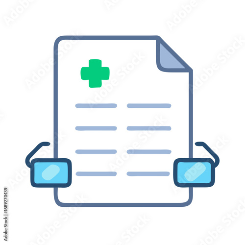 Medical report icon representing diagnosis and healthcare information