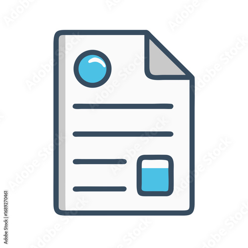 Illustration of a document file with simple visual elements