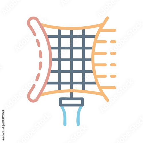 Modern radar array illustration on black background stock image