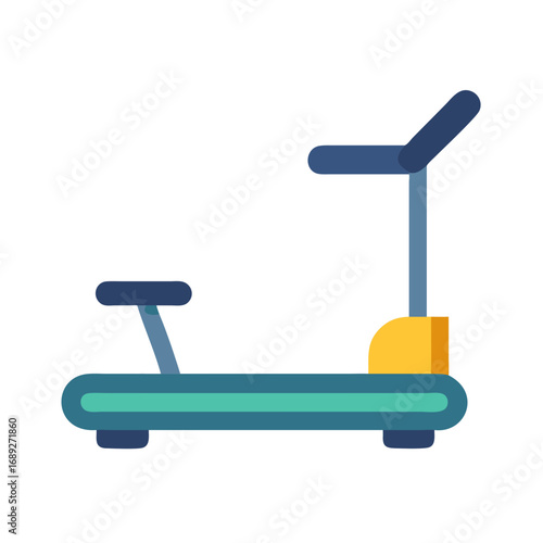 Minimalist graphic of exercise bike on black background
