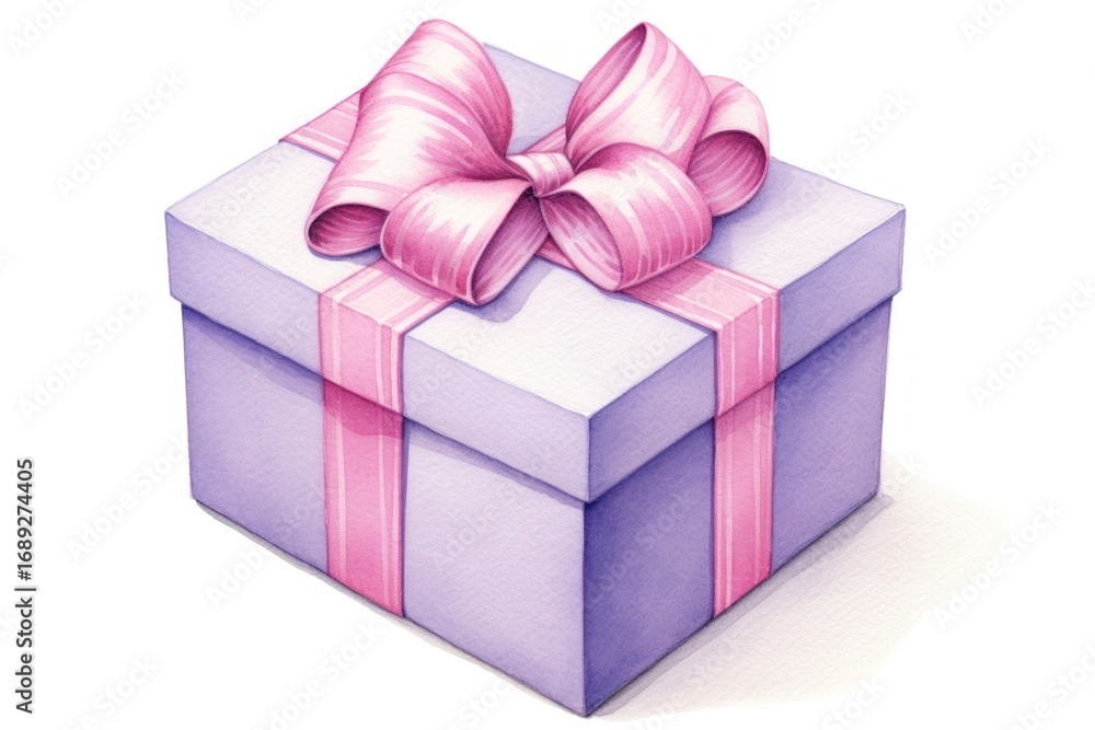 Obraz premium Gift box white background celebration anniversary.