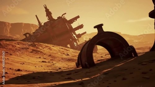 Martian Derelict: Sun-Drenched Ruins of a Lost Civilization - Cinematic 4K
