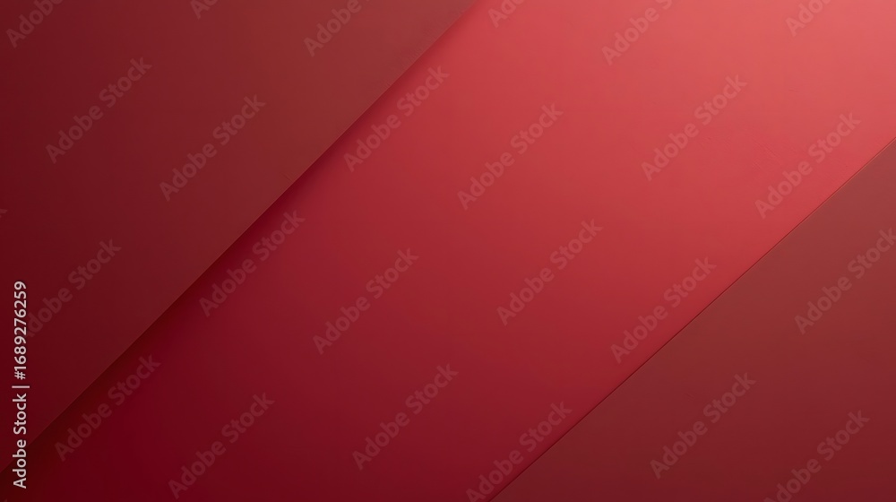 Obraz premium Abstract background with overlapping planes of deep red and crimson hues, creating a sense of depth and modern design.