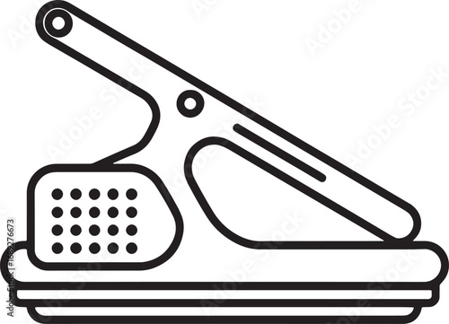 Detailed Outline of a Hole Puncher Tool on Transparent Backdrop for Graphic Design Projects