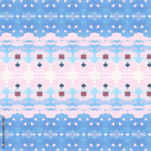 Dreamy pastel cloud pattern with kaleidoscope symmetry, blending abstract, texture, and nature in a soft, surreal design. 