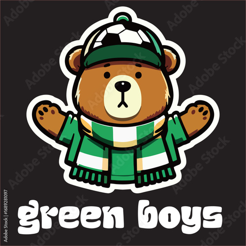 A illustration drawing Logo Hooligans ultras with animal theme 