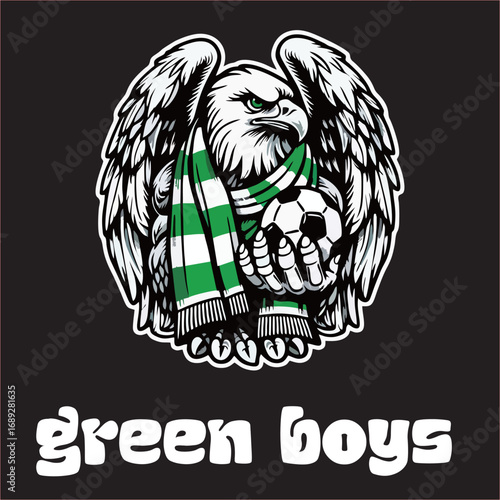 A illustration drawing Logo Hooligans ultras with animal theme 