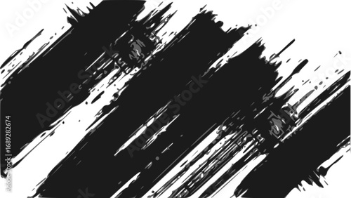 Vector art of black ink brush stroke for various design applications