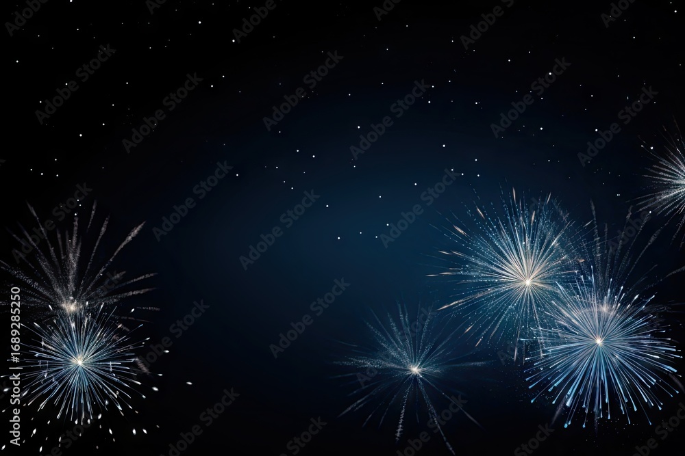 Fototapeta premium Fireworks night outdoors space.