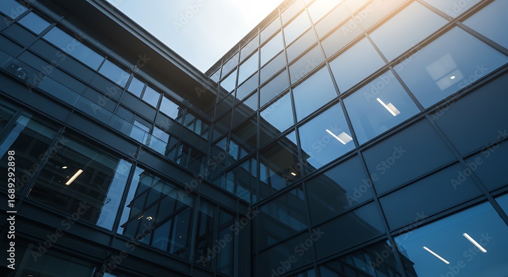 Obraz premium Sunlit Glass Facades