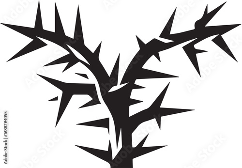 Black silhouette of a crown made of thorns