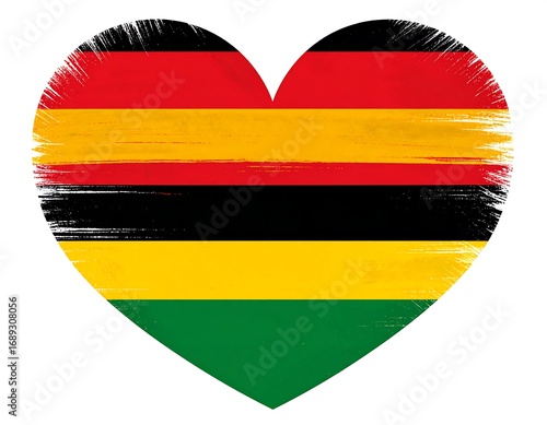 Heart-shaped flag with distressed texture