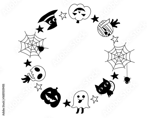 キュートなハロウィンフレームリース
Cute Halloween frame wreath