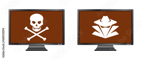 Cybercrime, cyberattack, cybercrime, cyber hacker, cyber security, financial hacker, fishing attack. Identity theft, digital fraud, hacking attacks, cybersecurity threats and online intrusion. Sign, s