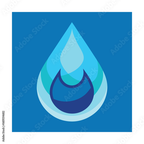 Blue water drop