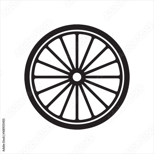 bicycle wheels icon vector illustration