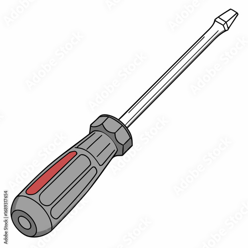 Allen key, colorful style, L-shaped tool, detailed illustration