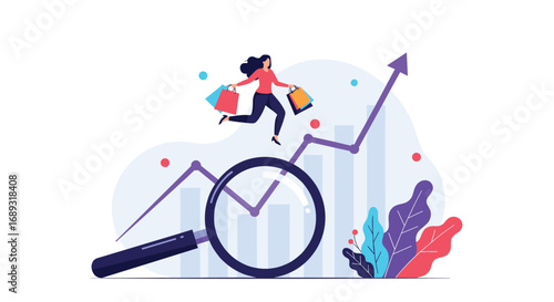 Customer behavior analytics and shopping trends driving business growth