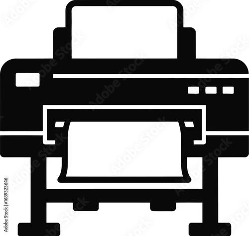 Black printer with paper printing machine