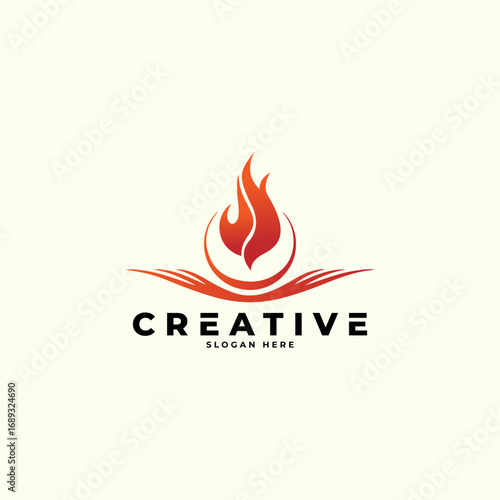 Flame or Fire Logo Design Vector