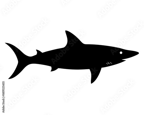 Shark Silhouette silhouette vector,Shark animals icon