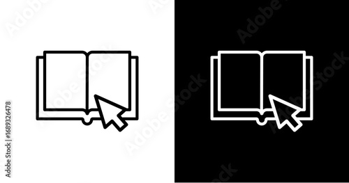 E-Book Icon Set Multiple Style Collection