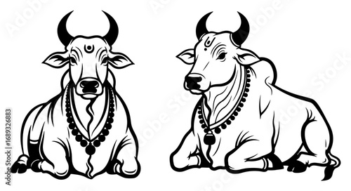Sacred Nandi bull the divine mount of Lord Shiva