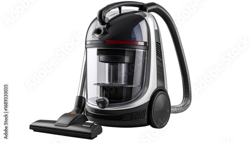 Vacuum Cleaner PNG, Modern Home Cleaning Machine with Handle and Dust Container, Transparent Background, Household Appliance Illustration, Floor Cleaning Design