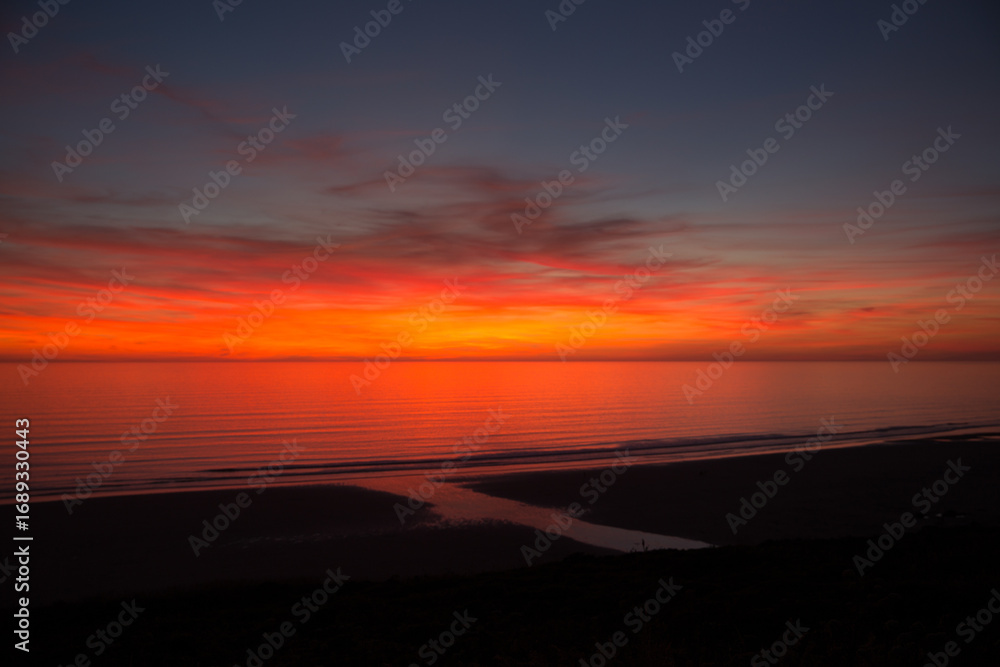 Obraz premium Glorious Sunset @ Watergate Bay, UK