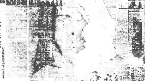 Abstract grunge noise texture background with uneven grain overlay. Vector monochrome distressed texture with dust grain and scratch effect. 