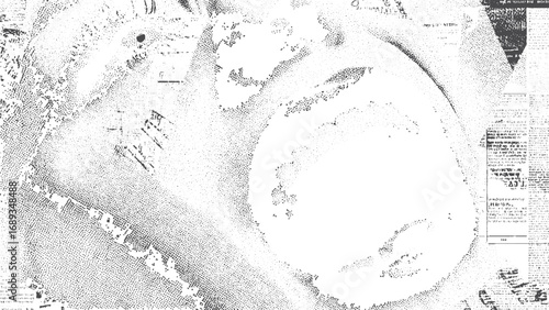 Vintage distressed texture with wrinkled paper grunge overlay. Old damage surface texture with abstract grunge black background. 