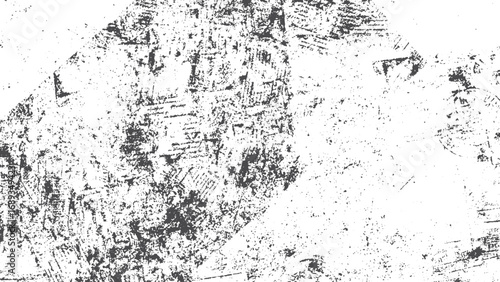 Grunge black and white background abstract cracks chips texture. Dirty monochrome worn surface texture with grain noise effect. 