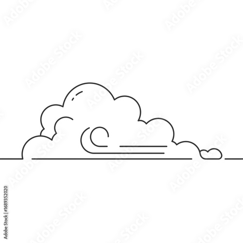Line Drawing of Cloudscape