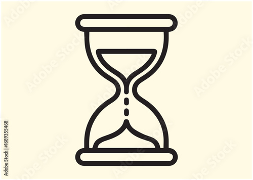 Hourglass Line art Vector design