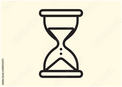 Hourglass Line art Vector design