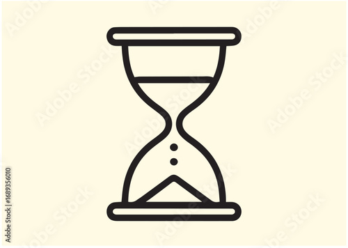 Hourglass Line art Vector design