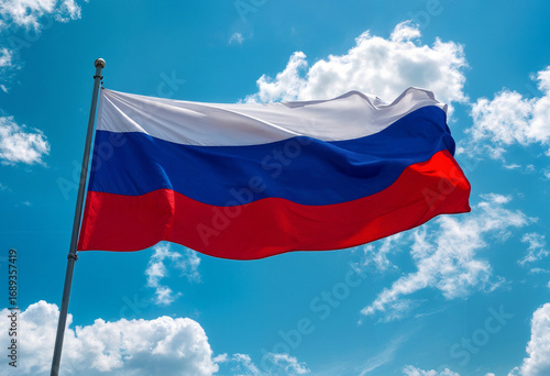 flag of russia render wallpaper