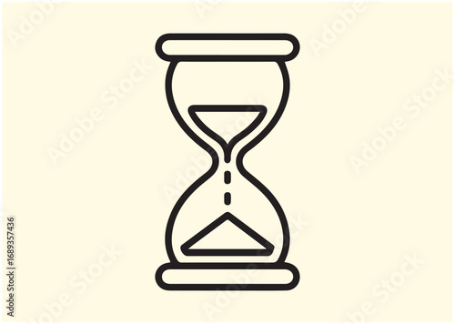 Hourglass Line art Vector design